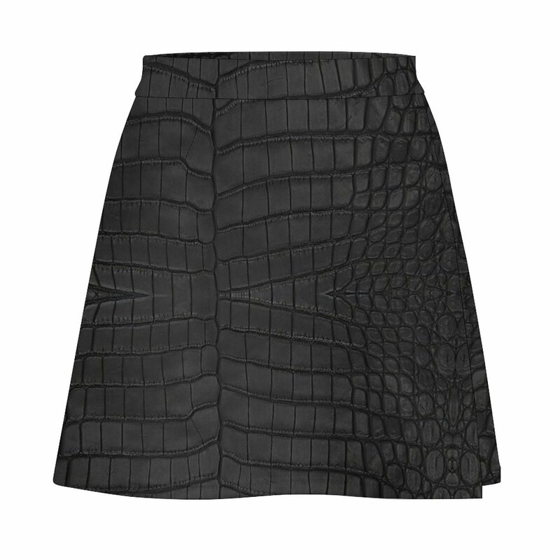 Spodenki spódnica Mini z czarnym skóra krokodyla nadrukiem seksowna spódnica odzieży damskiej