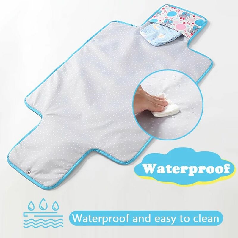 Travel Portable Changing Covers Folding Diaper Changing Pad Baby Changing Pad Diaper Changing Waterproof Mat Cartoon