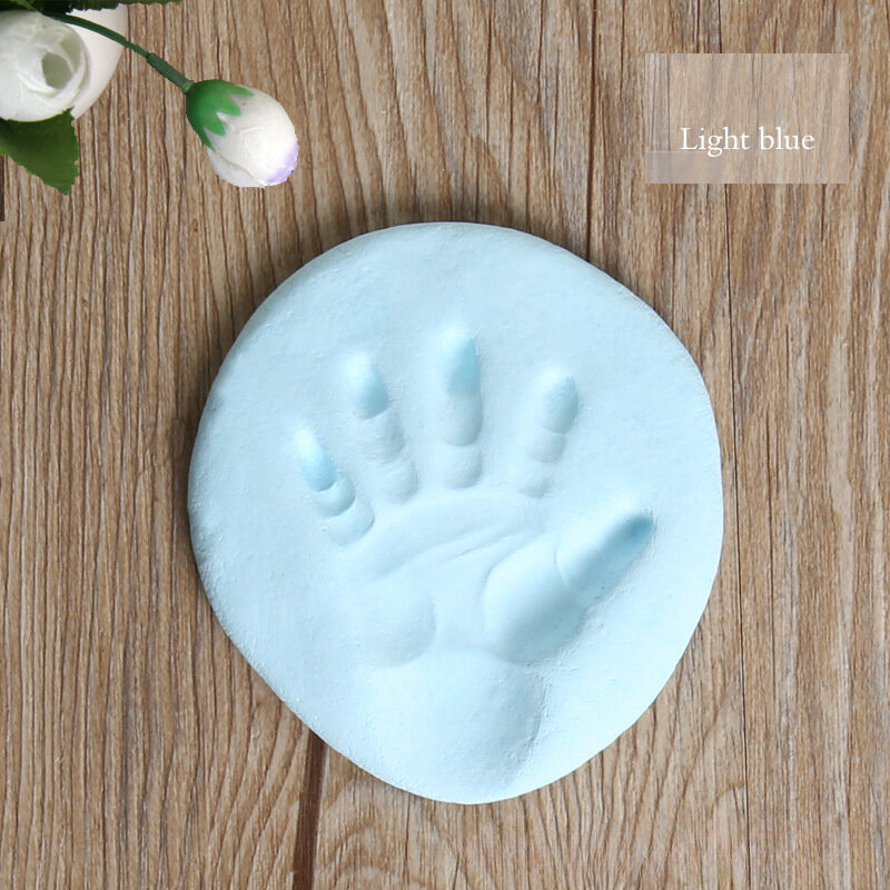 Impresiones de pies y manos hechas a mano para bebés, lodos de aceite conmemorativos de luna llena para recién nacidos, seguros y respetuosos con el medio ambiente