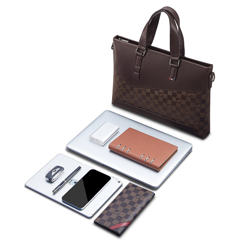 Дорожный деловой портфель для мужчин, вместительная горизонтальная офисная сумка, практичный компьютерный мешок для мальчиков, подарок на день