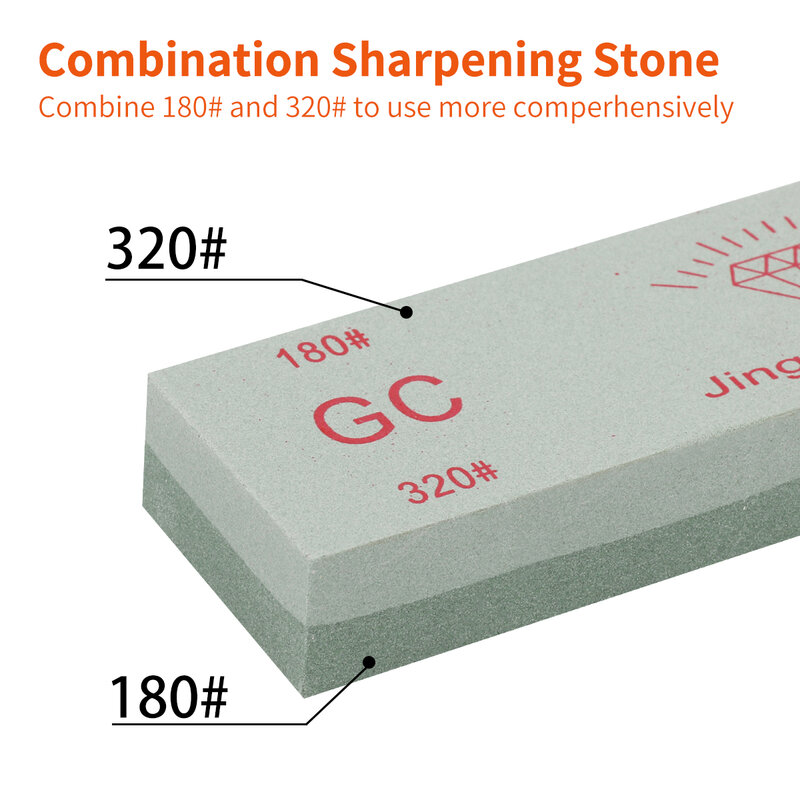 8inch Whetstone,Sharpening Stone 180/320 Grit Double Sided Wet Stone for Sharpening Chisel Blades, Knives, Scissor Blades