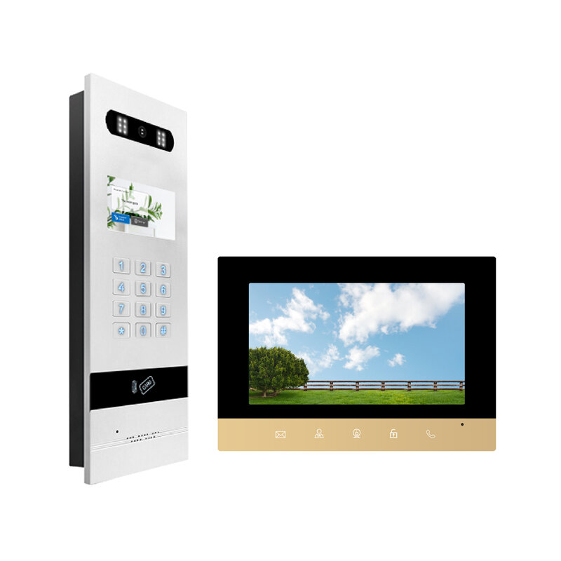 IP-домофон, интерком для квартиры, 8 квартир, IP-видеодомофон может работать без внутреннего экрана