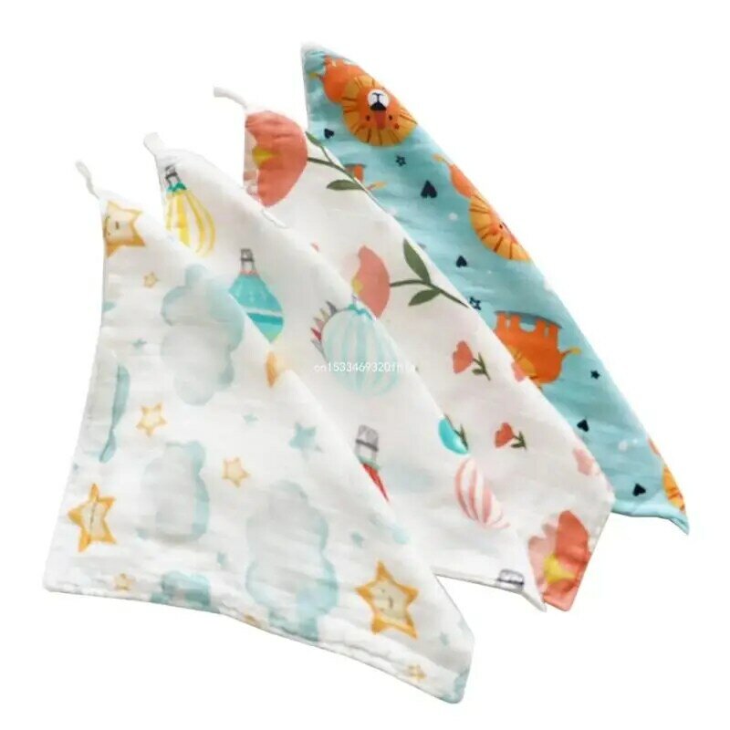 Infant Washcloth Baby Square Face Towel Cotton Wipe Cloth Muslin Handkerchief Skin Friendly Nursing Towel Burp Cloth