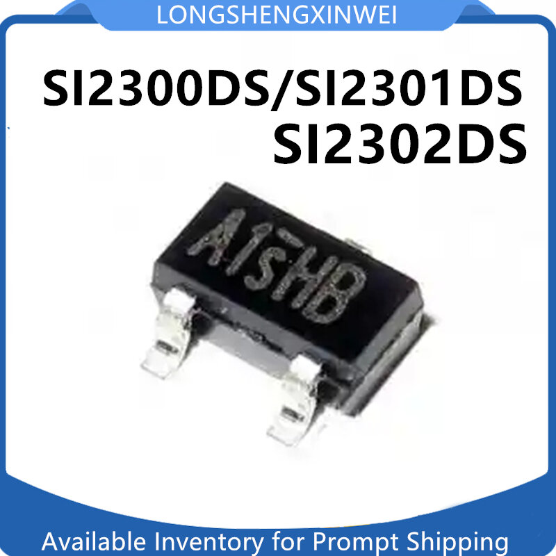 1 buah SI2302DS SI2301DS 2300 A1SHB A2SHB SOT-23 Transistor efek bidang MOSFET