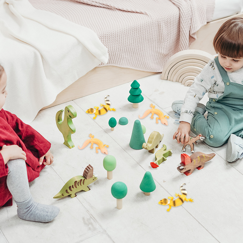 Simulasi mainan edukasi anak-anak mainan Model kadal figur aksi hewan reptil liar