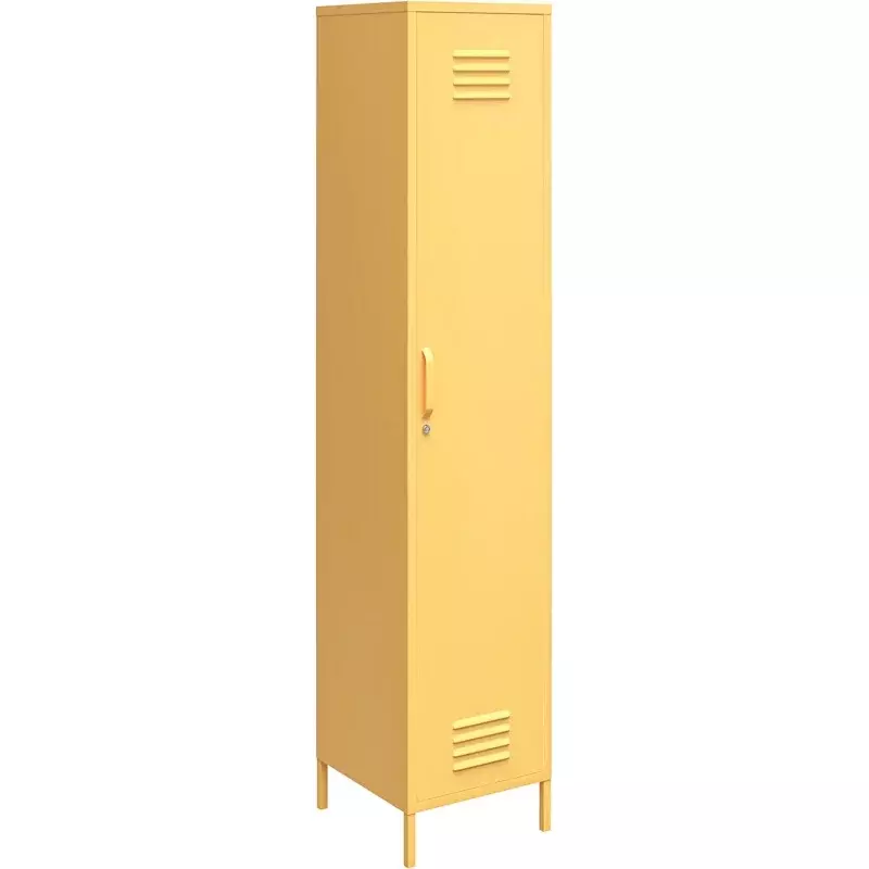 Novogratz ตู้เก็บของแบบล็อกเกอร์โลหะเดี่ยวตู้สีเหลือง