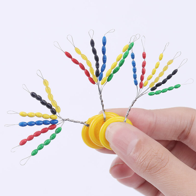 Rubber Float Multicolor Space Beans Oval Stopper Connector Line Buoys Fishing Bobber Float For Fishing Accessories
