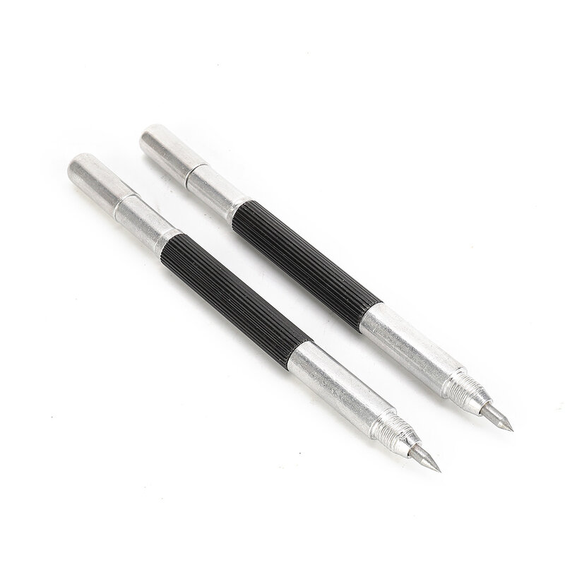 Двусторонний наконечник для ручки из карбида вольфрама, 2 шт., стальной наконечник, маркер для скраба, металлическая керамическая ручка для надписи, керамическая маркировочная ручка
