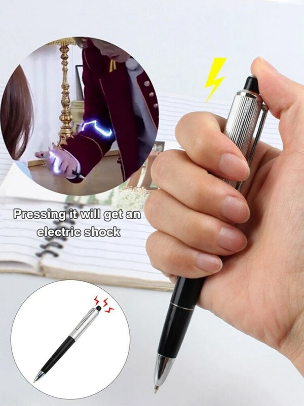 Joke elektryczny długopis rażący prądem zabawne elektryczne szokujące pióro Prank gry | Prank twoi przyjaciele rodzina nowość elektryczne szokujące długopisy