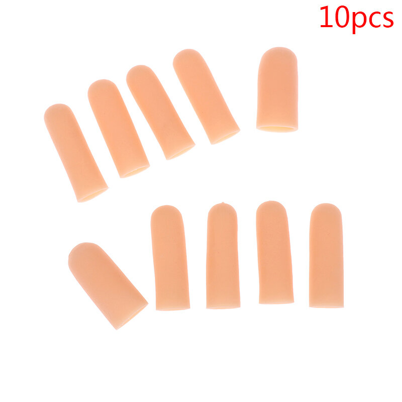 10pcs/set Silicone Gel Tube Hand Bandage Finger Protector Pain Relief Thumb Cap Extended Finger Toe Protector