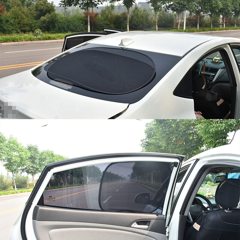 Car Window Sunshade Cover, Proteção solar UV, Auto Front Rear Black Window Curtain, Side Glass Mesh Sunshades Acessórios, 1 Pc, 5Pcs