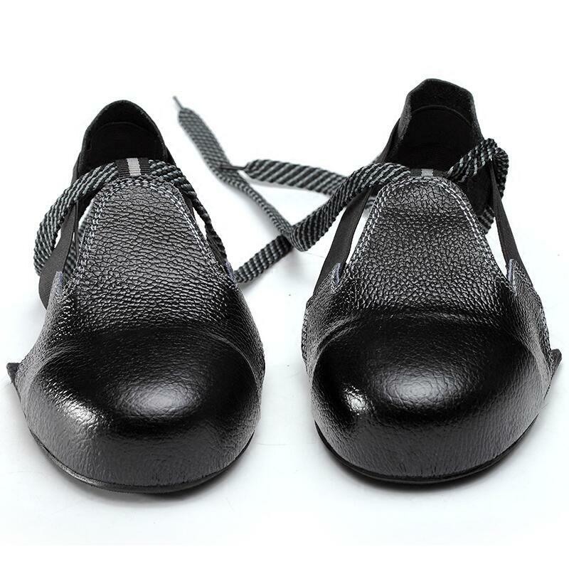 Chaussures de sécurité en cuir véritable anti-écrasement, embouts en acier pour les loisirs, couvre-chaussures de travail, chaussures de protection, taille unique