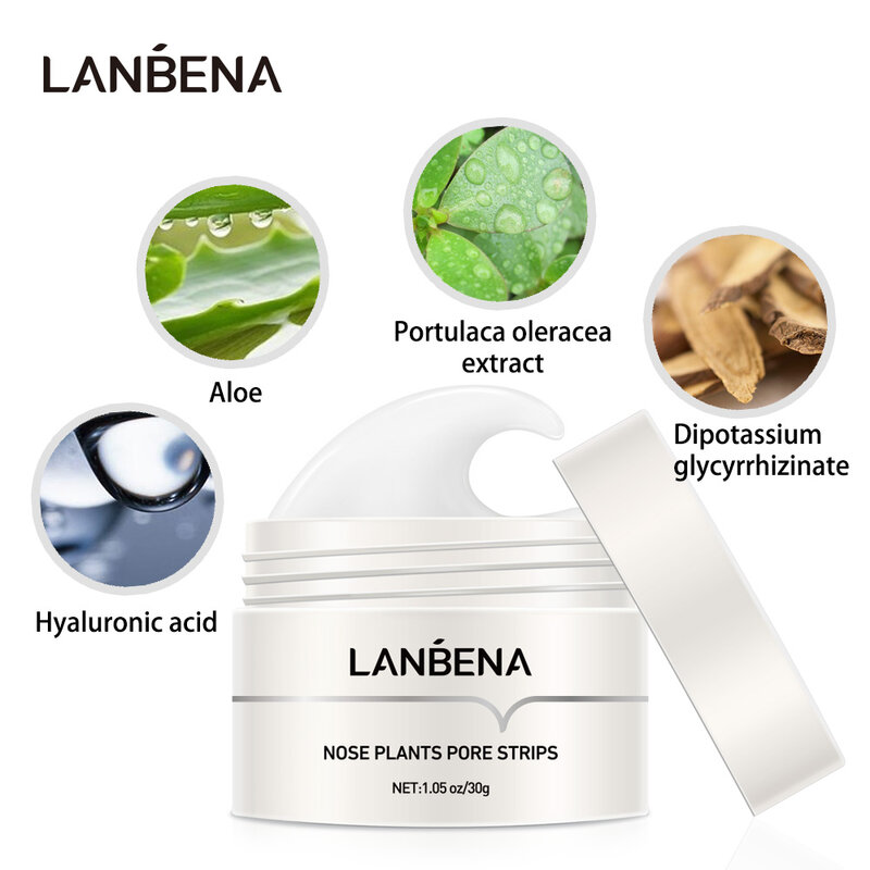 LANBENA Blackhead Remover Nose Mask Pore Strip Black Mask Peeling Acne Treatment Deep Cleansing Face Mask Oil Control Skin Care