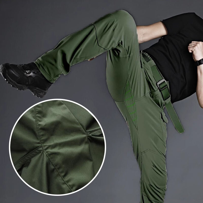 Set tattici estivi uomo Outdoor traspirante tasche Multiple allenamento di combattimento camicie militari a maniche lunghe pantaloni Cargo abiti maschili