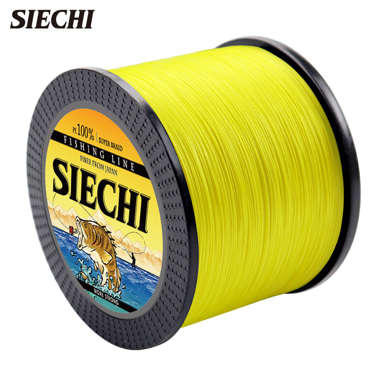Siechi 8ストランド編組ラインマルチフィラメント300メートル500メートル1000メートルの鯉釣り日本編組線コード釣りアクセサリー