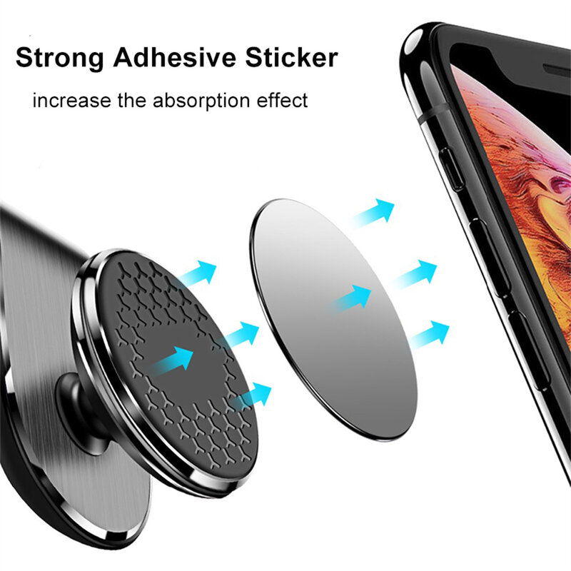 Support magnétique de téléphone portable pour voiture, Clip de ventilation rotatif pour Xiaomi Red Mi Huawei Samsung