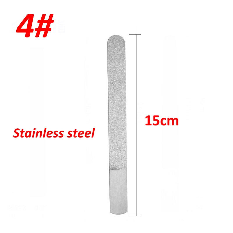 15CM Professional Nail File Stainless Steel Diamond Polishing Block Sanding for Nail Nailfile Manicure Supplies Tools Art Beauty