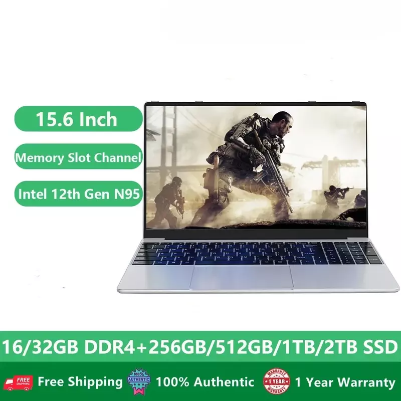 2024 дешевые ноутбуки Windows 11, Женский офисный ноутбук, студенческий нетбук 15,6 дюйма, Intel Alder N95 12-го поколения, 32 ГБ DDR4 1 ТБ WiFi
