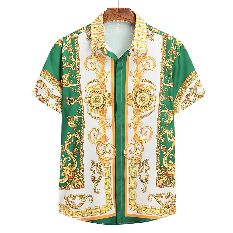 Unisex 2024 Ademende Hawaiiaanse Shirts Barok Franse Heren Shirts 3d Printi High Fashion Street Losse Heren Streetwear Shirts