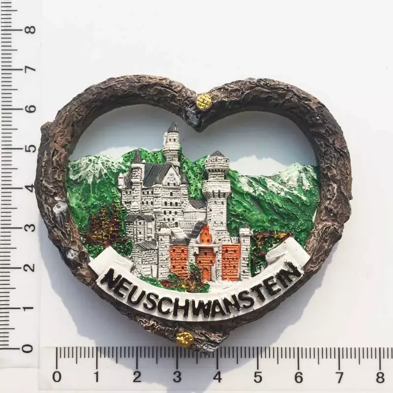 Niemieckie magnesy na lodówkę Berlin Frankfurt Hamburg Freiburg Munchen Neuschwanstein pamiątki turystyczne naklejki magnetyczne prezenty podróżne