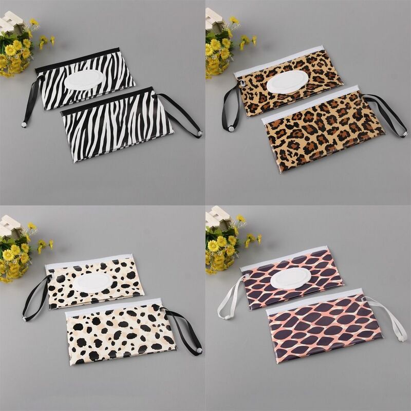 Fashion Flip Cover Carrying Case Stroller Accessories Baby Product Tissue Box Wipes Holder Case Cosmetic Pouch Wet Wipes Bag
