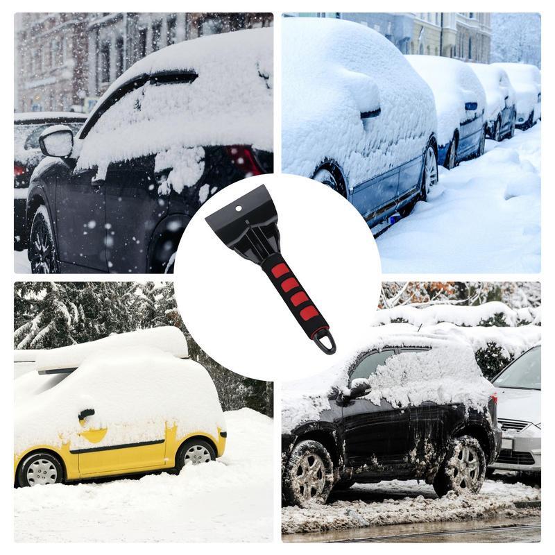 Raspador de nieve para ventana de coche, cepillo multifuncional para quitar nieve, cabezal 2 en 1 para romper hielo y recoger nieve automotriz