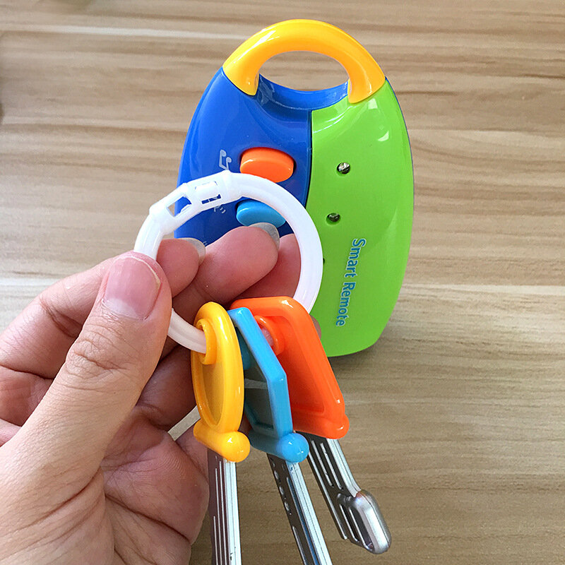 Bunte Auto Schlüssel Kette Form Musik Sound Baby Lernen Spielzeug