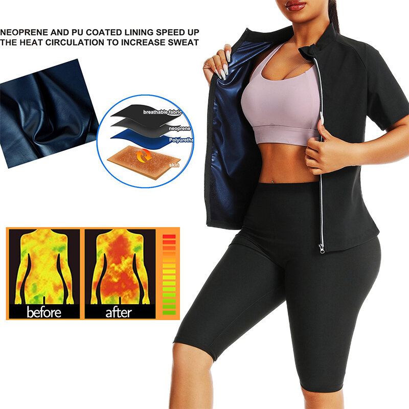 Mridila-ジッパー付きサウナジャケット,体のスウェットシャツ,腰のトレーナー,減量,長袖,痩身ジム,トレーニング