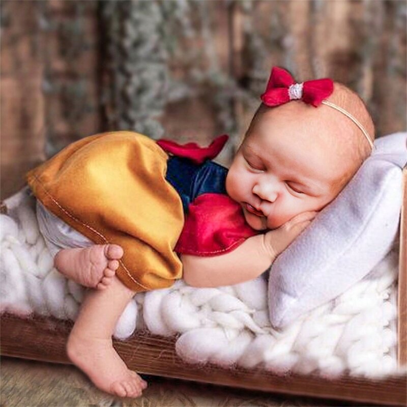 Vestido princesa sem e capacete para chá bebê, conjunto fantasia fotográfica QX2D