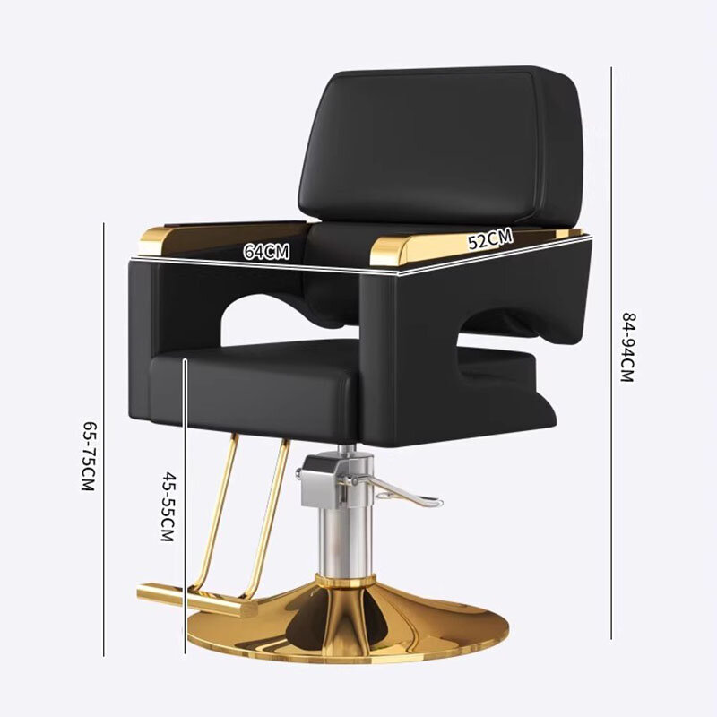 Billige schwarze Friseurs tuhl Luxus personal isierte profession elle Beins tütze Stuhl drehbar fortschritt liche verstellbare Cadeira Salon Möbel