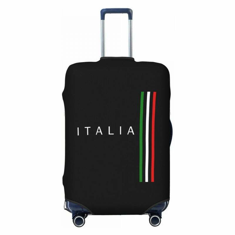 Divertida cubierta de equipaje con bandera de Italia, Protector a prueba de polvo, fundas para maletas de viaje