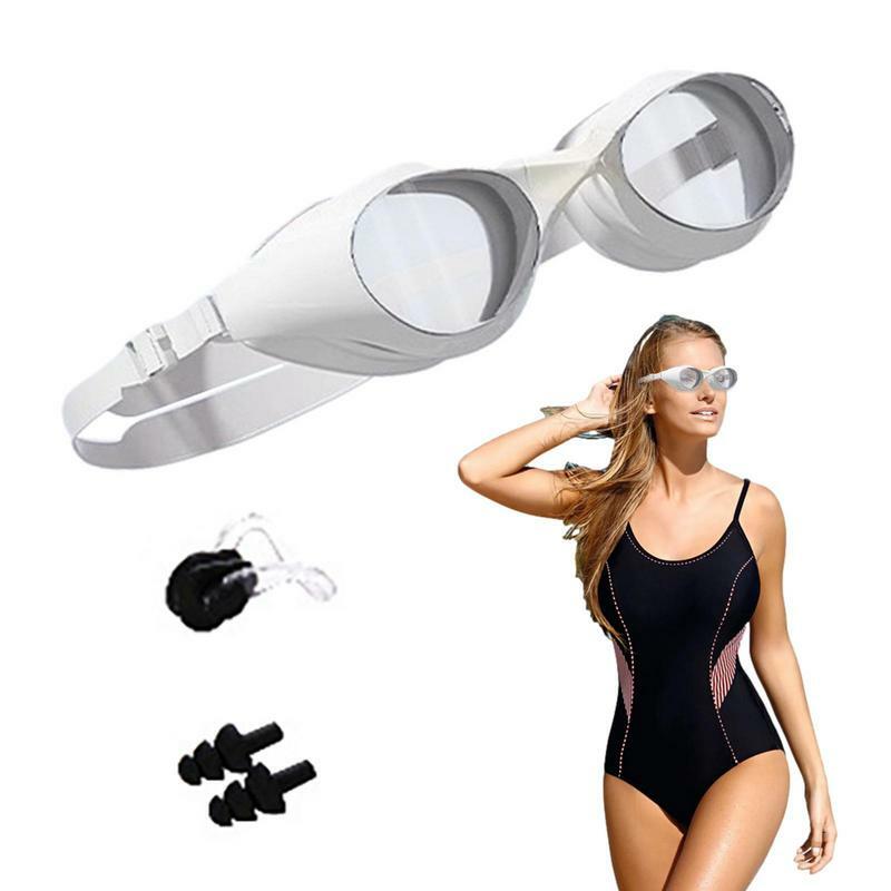 Occhialini nuoto occhialini da nuoto antiappannamento ad alta definizione per adulti occhiali da nuoto in Silicone con protezione UV impermeabile per adulti con