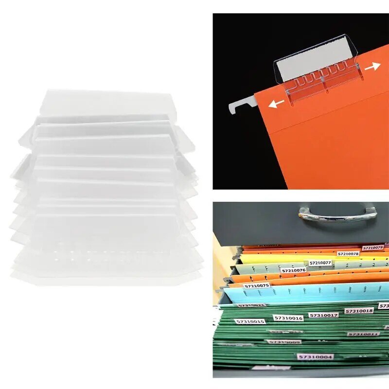 Pack of 50 File Folder Tabs Quick Identification Hanging File Folder Labels