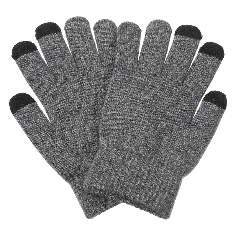 Sarung tangan rajut musim gugur dan musim dingin, sarung tangan Gym hangat pria untuk cuaca dingin Fitness lari