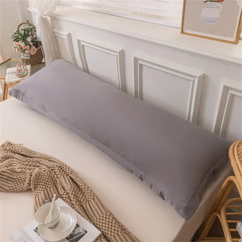 Funda de almohada suave de 120cm, 150cm y 180cm para niños y adultos, cubierta de cojines decorativos de celosía con costuras para el hogar