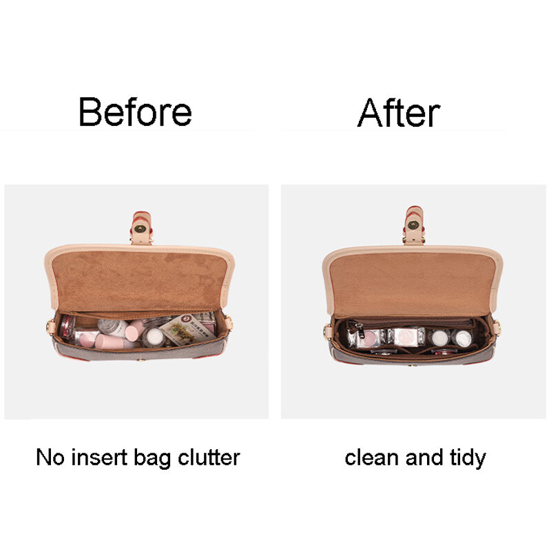 EverToner Felt Cloth Insert Bag Organizer For DIANE Bag,Handbag Makeup Liner,Travel Inner Purse Portable Cosmetic Bags Shaper