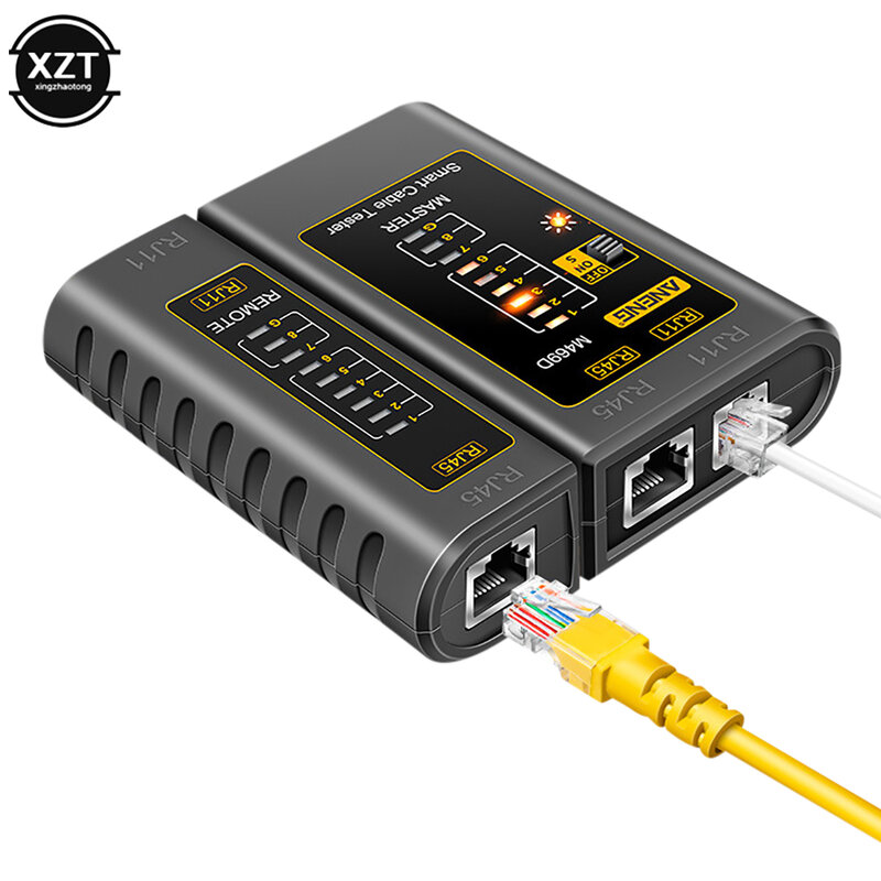 Wysokiej jakości kabel M469D RJ45 tester sieci lan Tester kabli sieciowych RJ45 RJ11 RJ12 CAT5 UTP Tester kabla LAN narzędzie do naprawy sieci