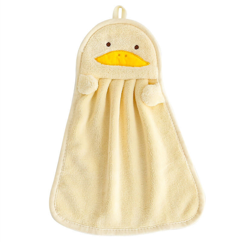 Hand Towel 22x36cm Lovely Soft Quick Home Bathroom Supplies Hanging Cloth Blue/yellow/gray Baby Thicken Penguin Dishcloths