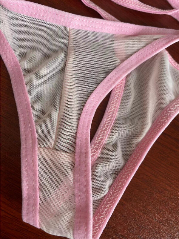 Новый сетчатый женский раздельный купальник из Бразилии, комплект прозрачного бикини, прозрачный сексуальный микро бикини, женский купальник
