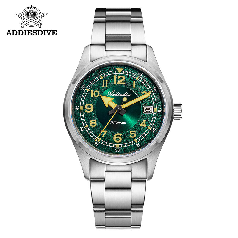 ADDIESDIVE 39mm luksusowy męski automatyczny zegarek mechaniczny sportowy 200M NH35A nurkowanie zegarek luminescencyjny moda AD2055 Reloj Hombre