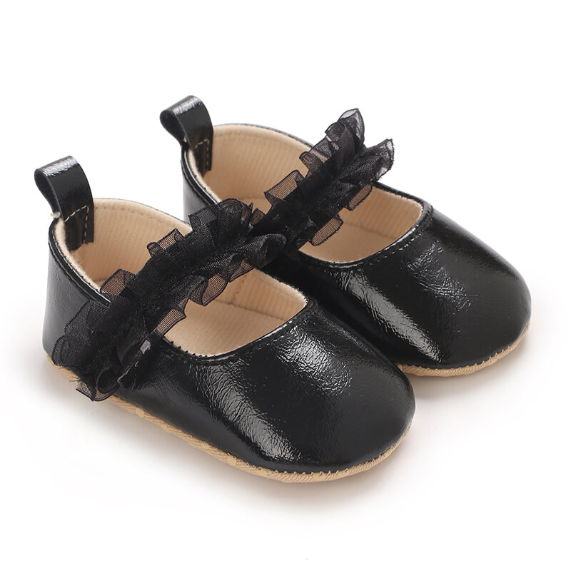 Il primo paio di scarpe da passeggio per bambini scarpe da bambina scarpe in pelle moda ragazza scarpe da principessa in pizzo Mary Jane