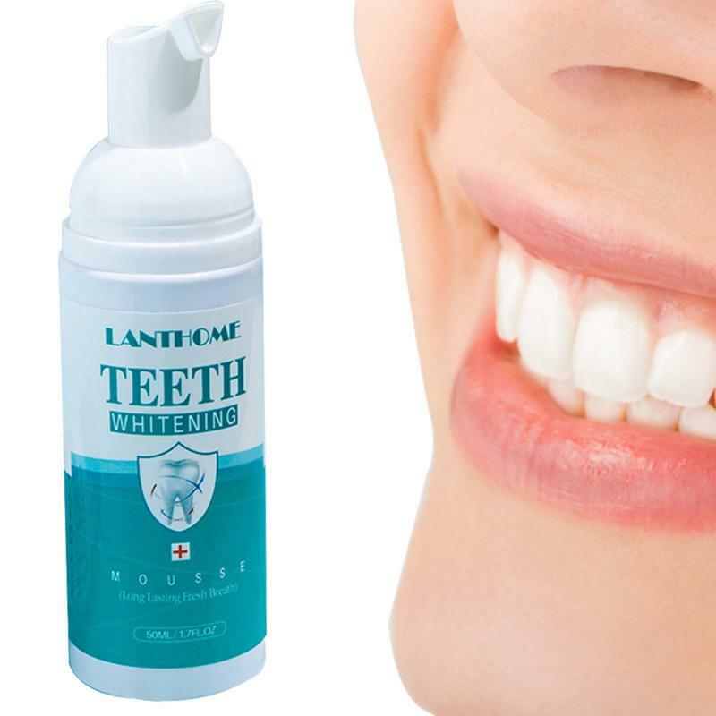 Dentifricio in schiuma al gusto di menta 50ml sbiancamento dei denti pulizia profonda rinfresca l'alito Ultra Fine macchia rimozione delle gengive Mousse per i denti