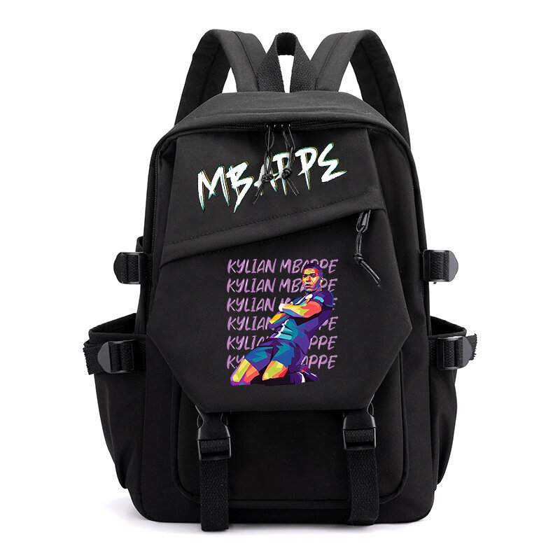 Mbappe-mochila escolar con estampado de avatar para estudiantes, mochila informal para niñas