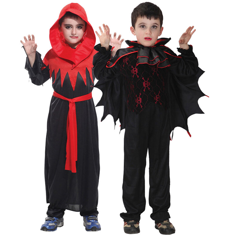 Purim-Disfraz De Diablo y vampiro para niños, traje De Fiesta, disfraz De demonio