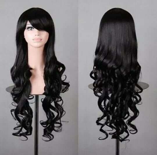WIG WBY  80CM Long straight Cosplay Party Wig
