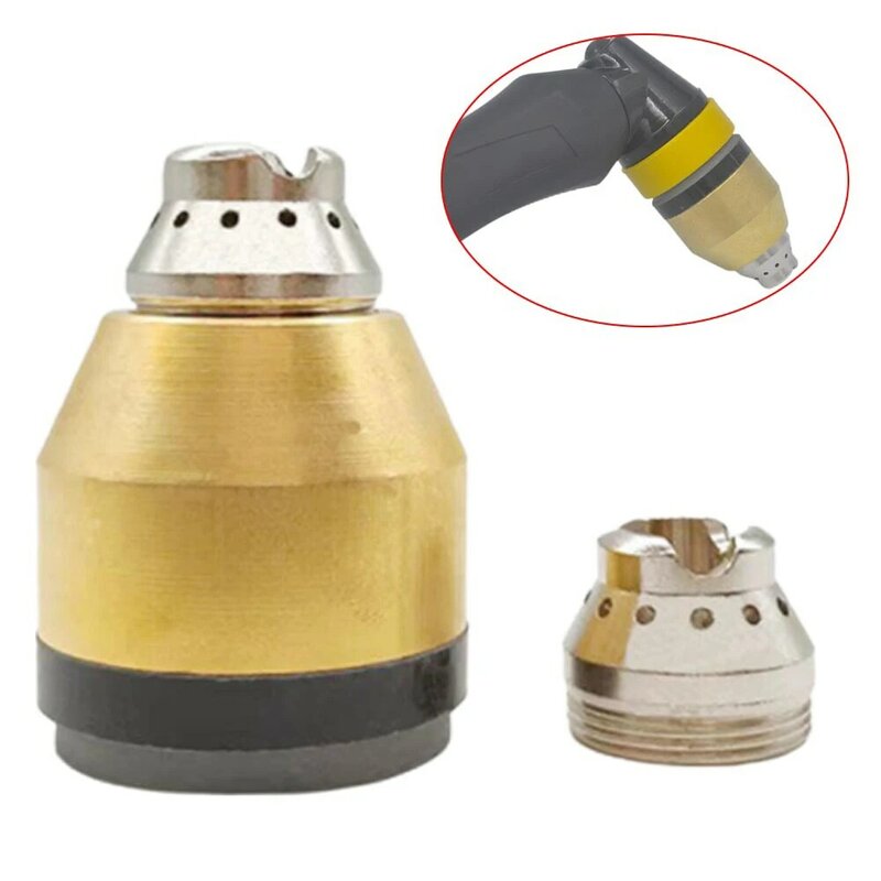 Penutup pelindung obor pemotong Plasma P80 penutup pelindung yang dapat dihubungi dengan lapisan pelindung kontak P80 dengan peralatan DIY UHF tembaga