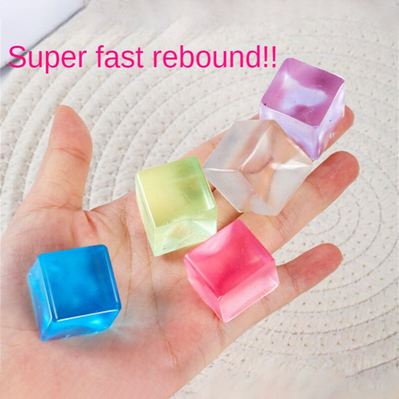 Colorful Creative Ice Block Squeeze Toy High Resilience Pinch Squishy Anti-stress Ball Decompression Gifts Stress Relief Toys