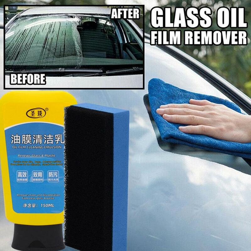 150ml naprawiacz środek do czyszczenia szkła samochodowych usuwający pastę do usuwania Film olejowy akcesoria samochodowe szyby Film olejowy uniwersalny środek czyszczący