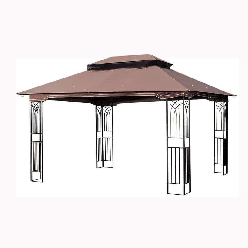 Tente auvent gazébo pour Patio extérieur 13x10, avec Double toit ventilé et moustiquaire (moustiquaire à mailles détachables de tous les côtés)