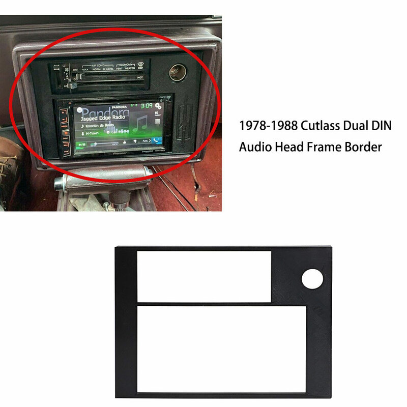 Aksesori dekorasi pelindung Interior mobil, penutup pinggiran kepala kerangka Audio Dual DIN 1978-1988